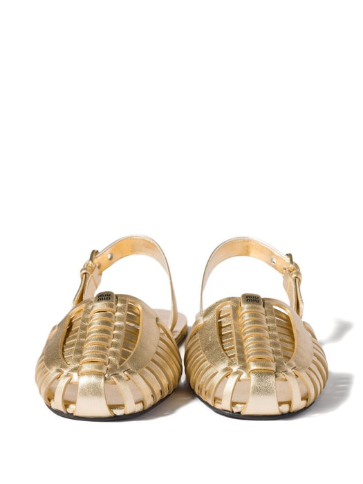 laminated nappa-leather fisherman sandals 5X610E F 005 X20F0522 MIU MIU 