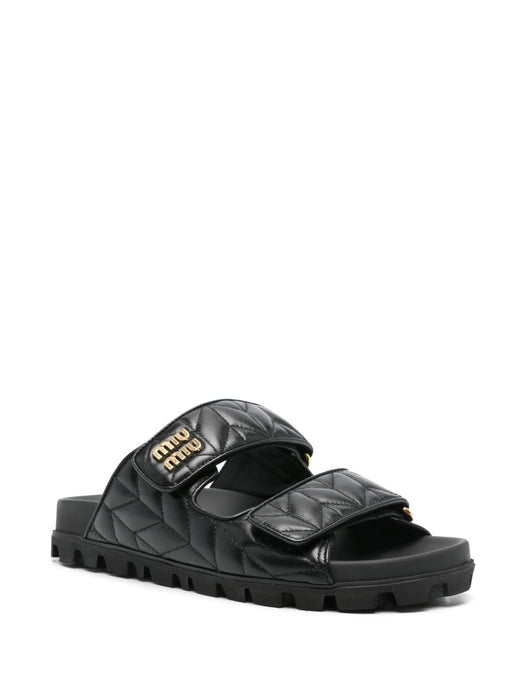 matelassé leather sandals 5XX640 F 010 88TF0002 MIU MIU 