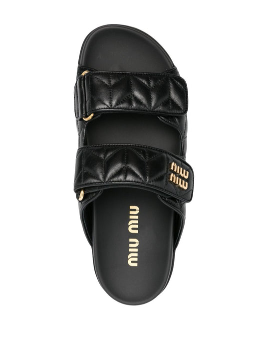matelassé leather sandals 5XX640 F 010 88TF0002 MIU MIU 