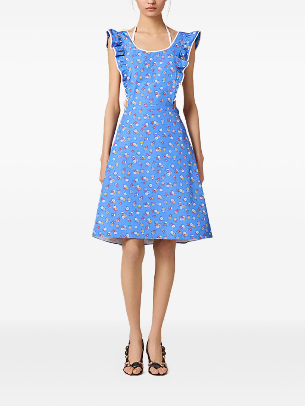 floral-print ruffled midi dress MF6301 S OOO 19KOF05HG MIU MIU 