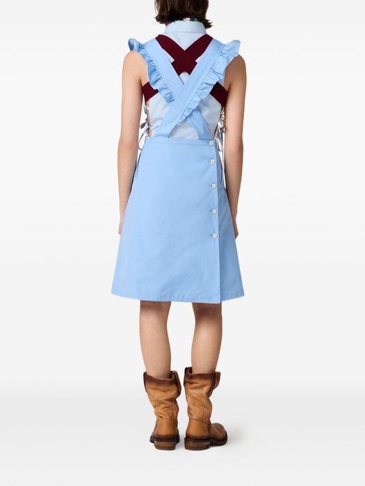 ruffled poplin midi dress MF6301 S OOO 19SEF0076 MIU MIU 