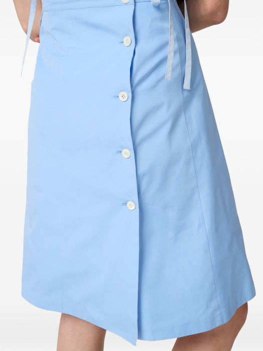 ruffled poplin midi dress MF6301 S OOO 19SEF0076 MIU MIU 