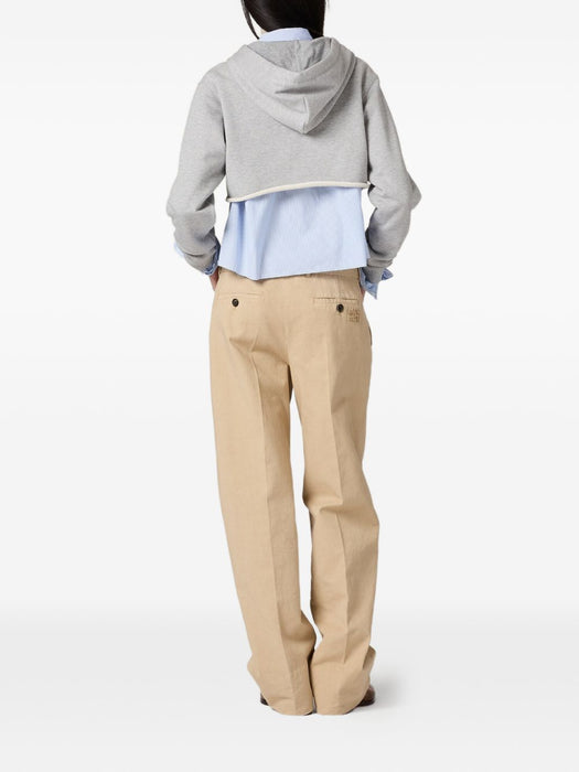 raw-cut zip-up cropped hoodie MJLA25 S OOO 182JF0031 MIU MIU 