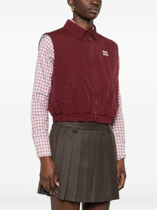 logo-embroidered gilet ML1470 S OOO 19CVF0399 MIU MIU 
