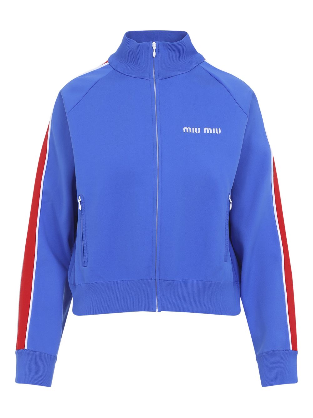stripe zip-fastening sweatshirt MMF00V S OOO 148OF0Q0U MIU MIU 