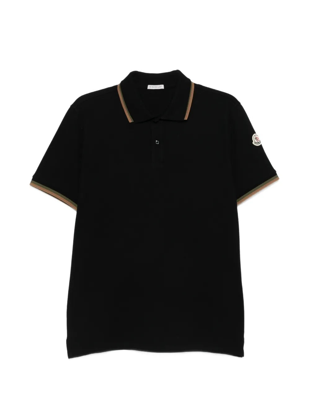 Ribbed trim logo patch polo shirt L1-091-8A000-05-89A16 999 MONCLER 