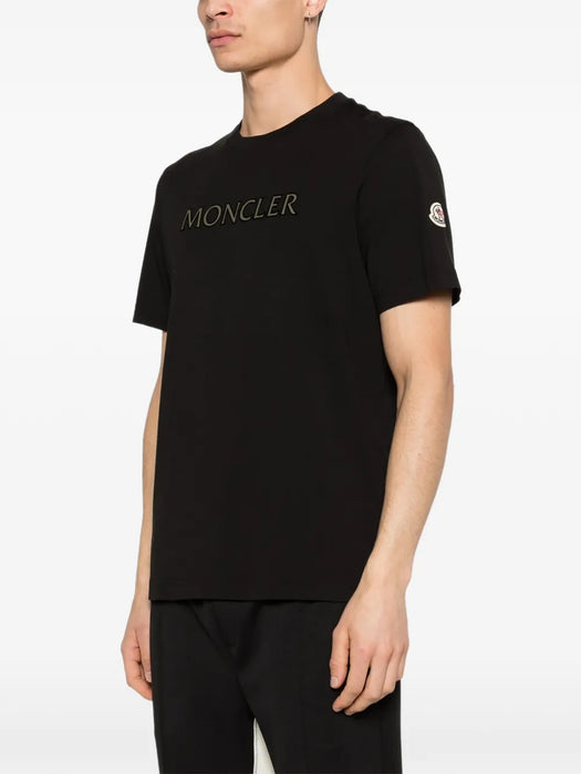 Cotton logo T-shirt L1-091-8C000-75-89B8U 999 MONCLER 