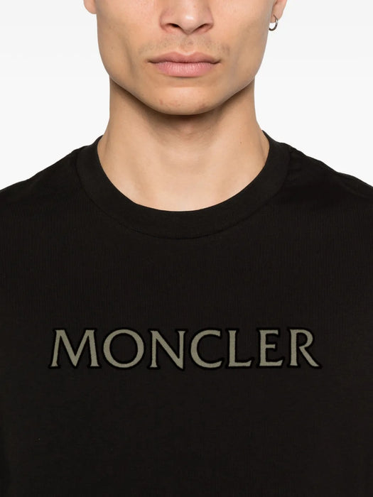 Cotton logo T-shirt L1-091-8C000-75-89B8U 999 MONCLER 
