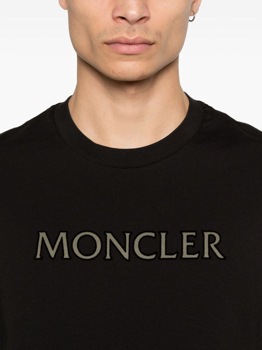 Cotton logo T-shirt L1-091-8C000-75-89B8U 999 MONCLER 