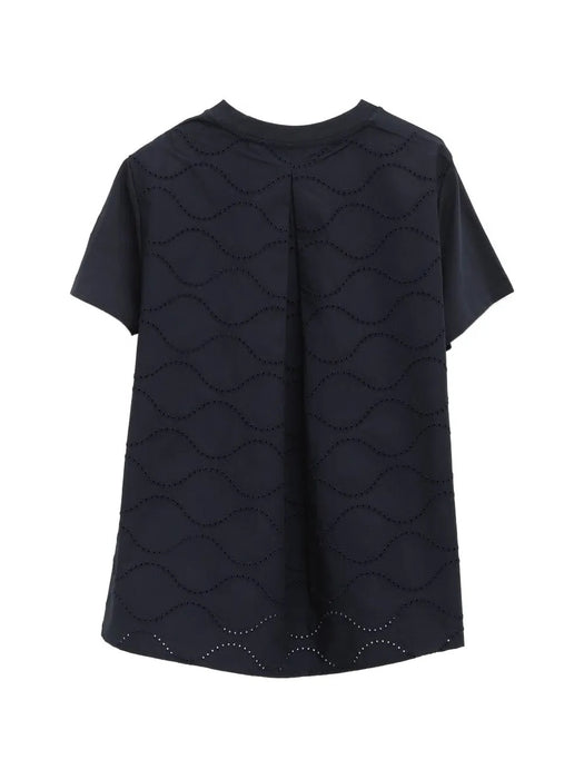 Eyelet short-sleeve t-shirt L1-093-8C000-48-89B8U 742 MONCLER 