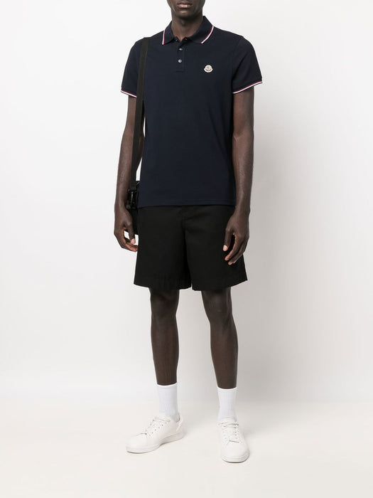 striped trim polo shirt L10918A70300 8455677X MONCLER 