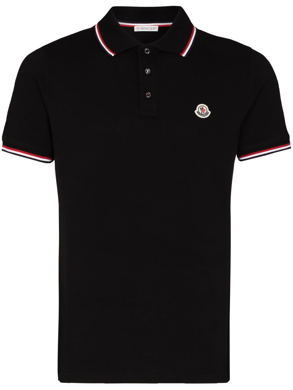 Tricolour-Trimmed Cotton Piquet Polo Shirt L10918A70300 84556999 MONCLER 
