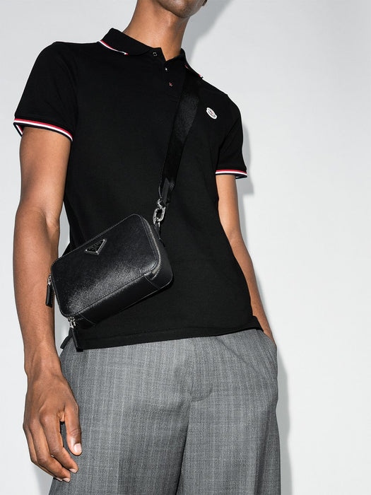 Tricolour-Trimmed Cotton Piquet Polo Shirt L10918A70300 84556999 MONCLER 