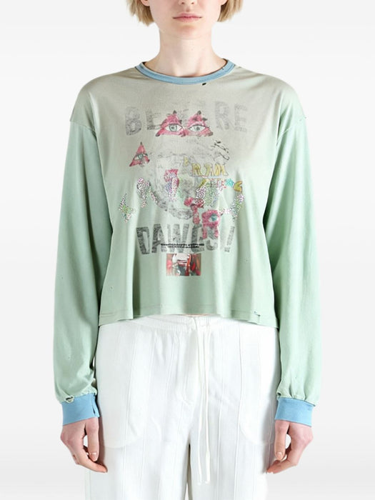 Graphic-print T-shirt 3U002Q1010LBL BABY BLUE PALY HOLLYWOOD 