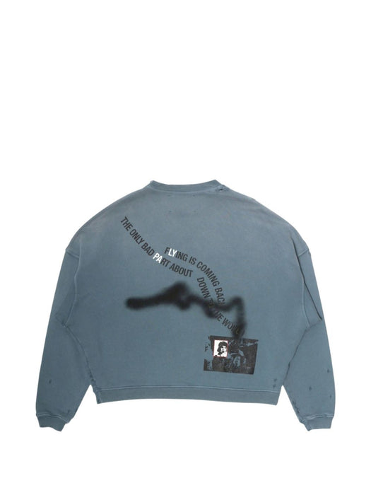 Streetwise airbrush crew neck 4U011Q1010TEA TEAL PALY HOLLYWOOD 