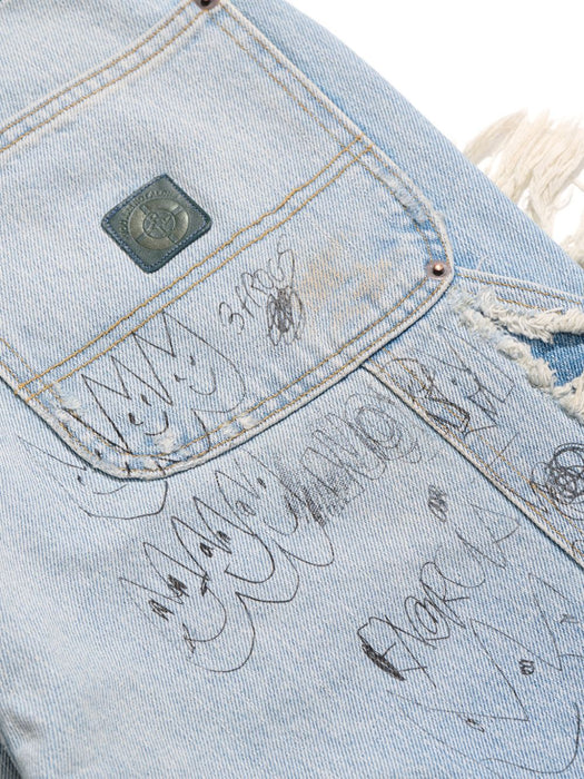 Ripped studded jeans 5U003Q1010LDM DENIM PALY HOLLYWOOD 