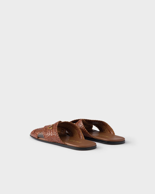 Leather crisscross slides 1XX805 F 005 034F0046 PRADA 