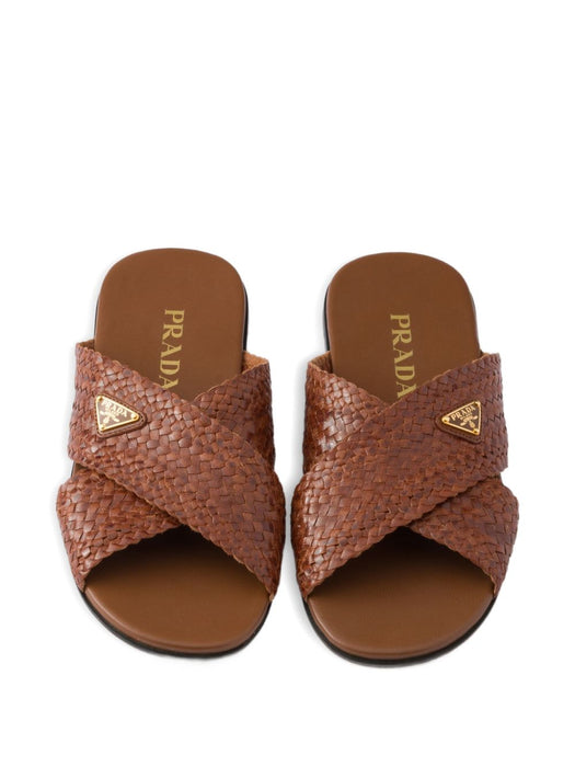 Leather crisscross slides 1XX805 F 005 034F0046 PRADA 