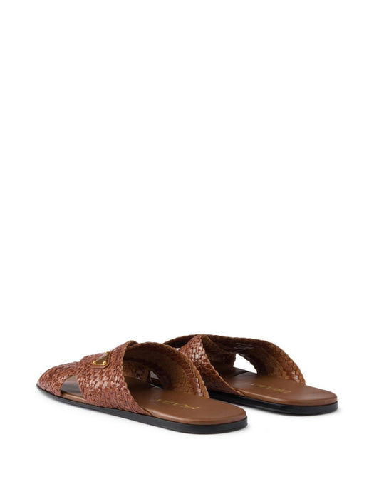 Leather crisscross slides 1XX805 F 005 034F0046 PRADA 