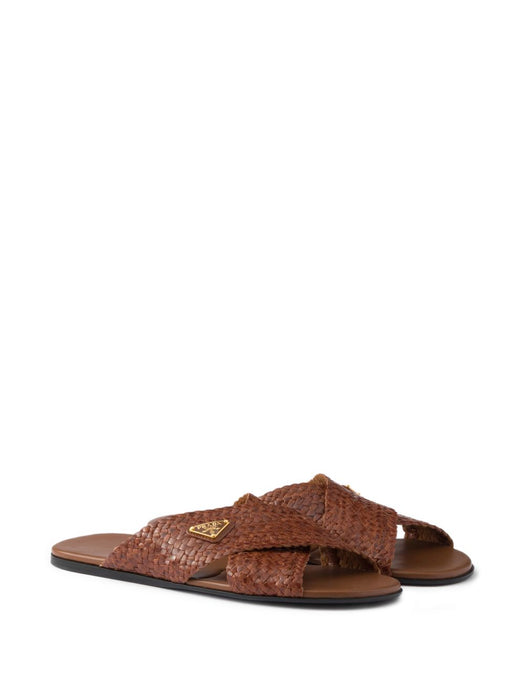 Leather crisscross slides 1XX805 F 005 034F0046 PRADA 