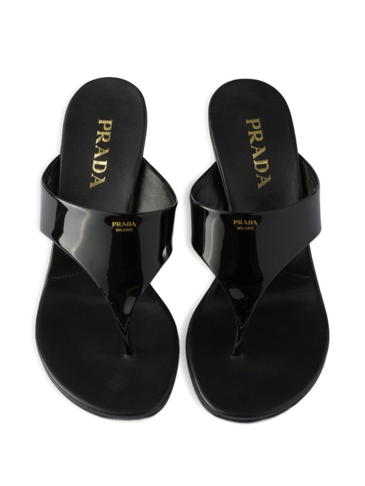patent-leather wedge sandals 1Y385O F 055 069F0002 PRADA 