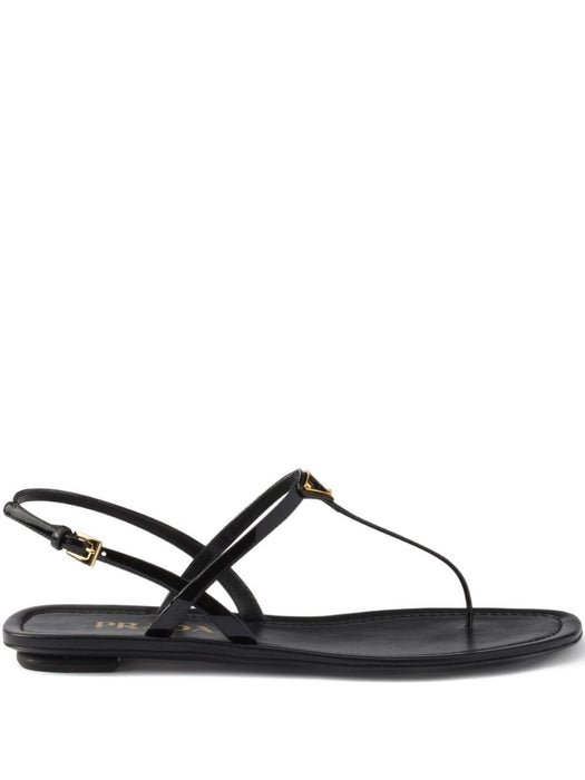 triangle-logo patent-leather sandals 1Y395O F 005 069F0002 PRADA 