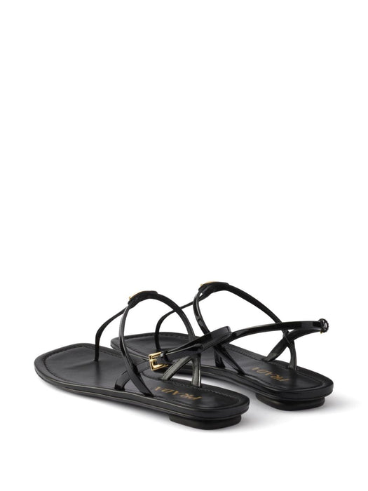 triangle-logo patent-leather sandals 1Y395O F 005 069F0002 PRADA 