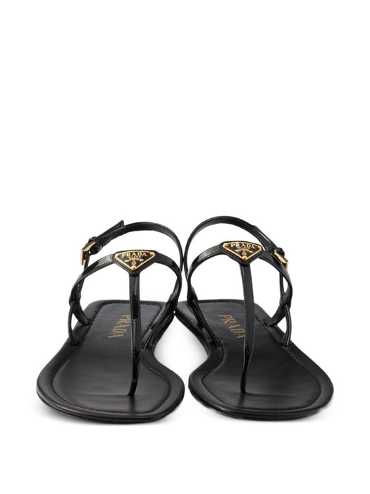 triangle-logo patent-leather sandals 1Y395O F 005 069F0002 PRADA 