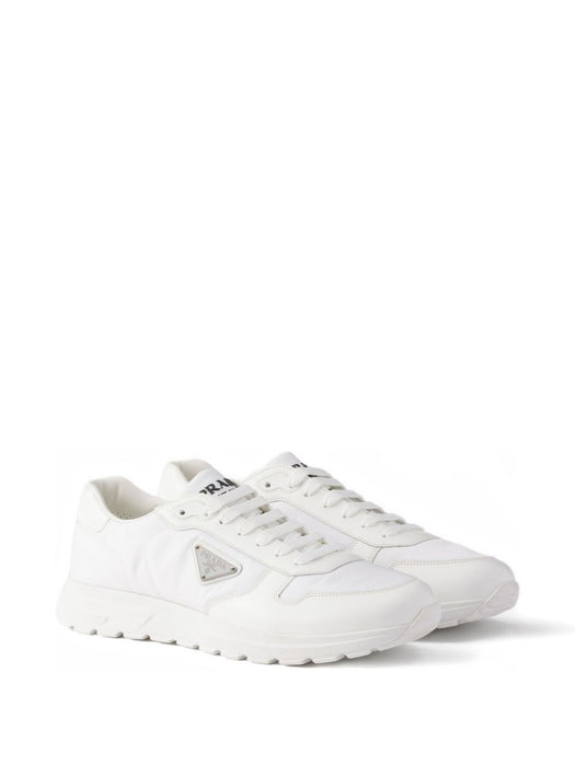 Prax enamel triangle-logo sneakers 2EE443 F G000 3LF5F0009 PRADA 