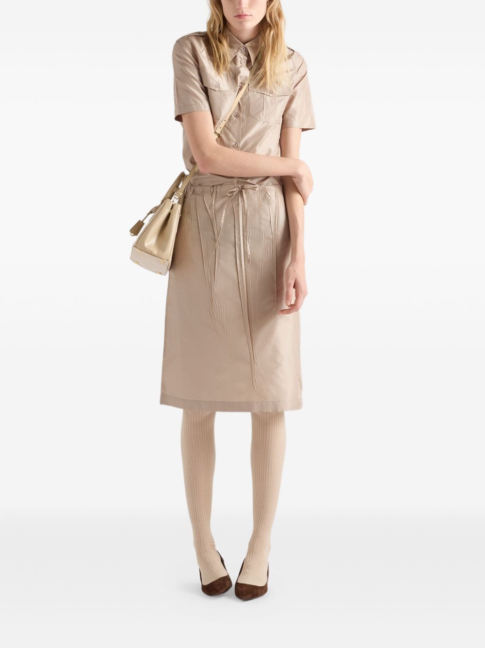 drawstring midi pencil skirt P170Z S OOO 120MF0065 PRADA 