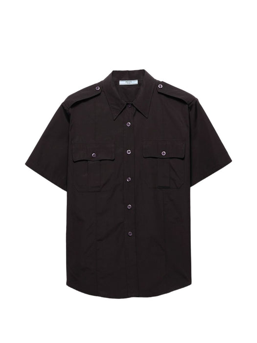 short-sleeved poplin shirt P411J S OOO 1XV2F0002 PRADA 