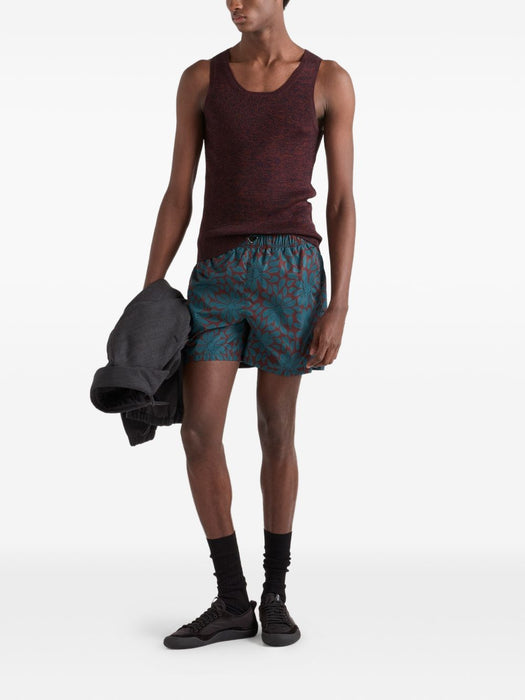 Printed Re-Nylon swim trunks UB372 S WMO 19G3F0PYV PRADA 