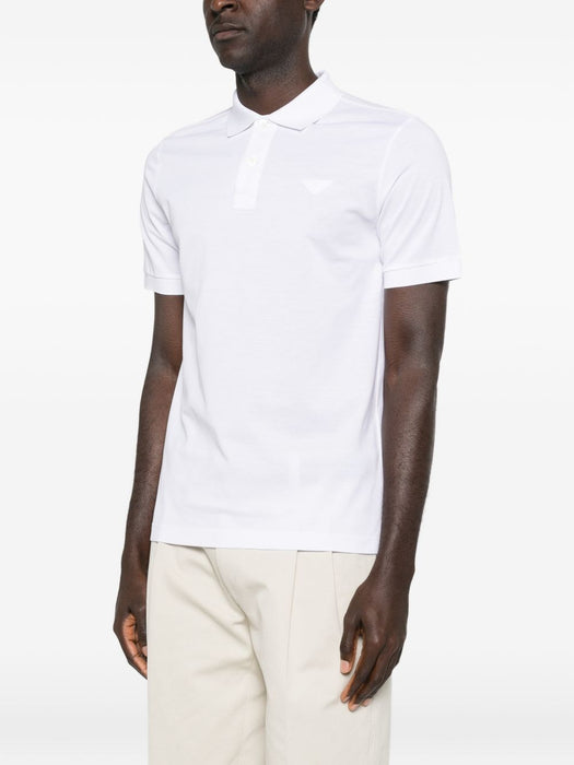 logo-detail polo shirt UJN444 S WEO 1867F0009 PRADA 