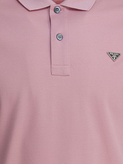 logo-detail polo shirt UJN444 S WM3 1867F0E18 PRADA 