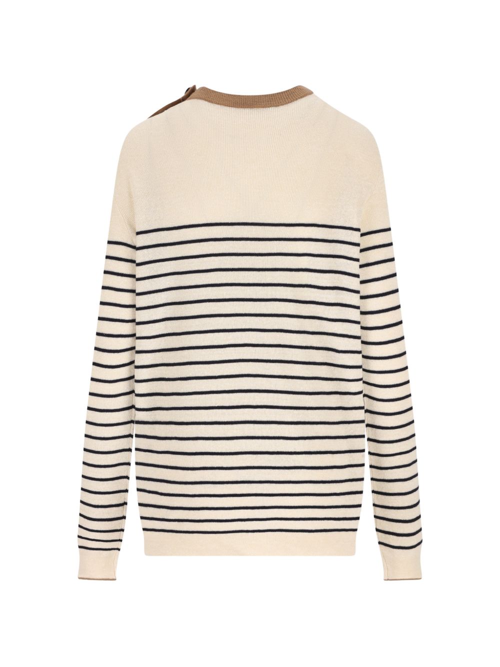 Wool And Cotton Blend Pullover With Jacquard Motif UMF262 S OOO 188YF0018 PRADA 