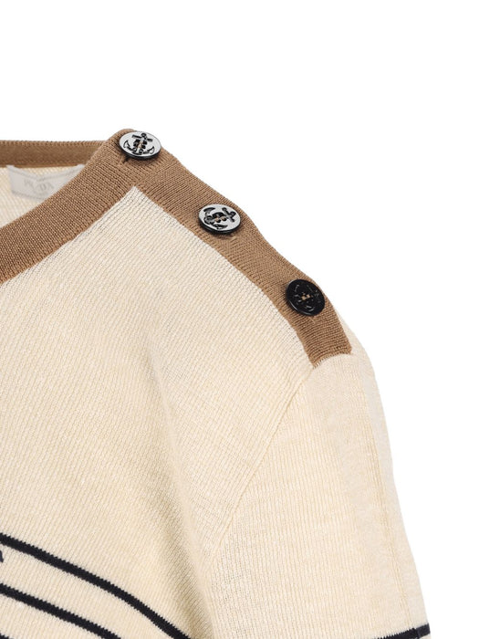 Wool And Cotton Blend Pullover With Jacquard Motif UMF262 S OOO 188YF0018 PRADA 