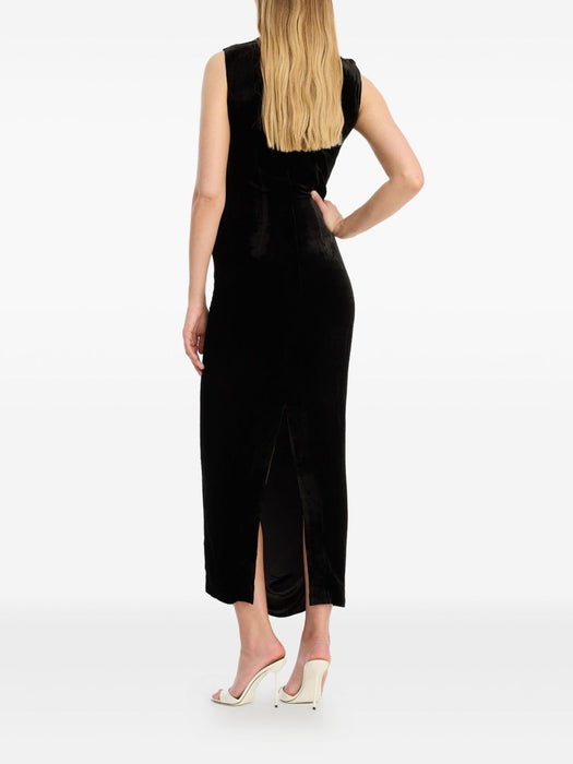 velvet-ruched midi dress 115007100 100 ROTATE 