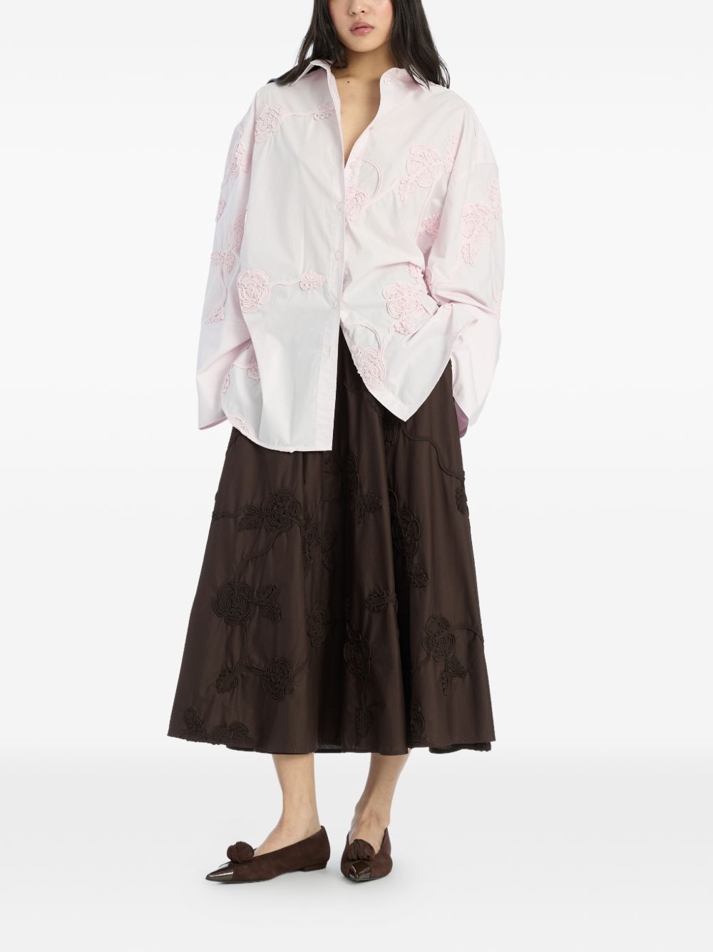 flower oversized shirt 1151031809 1809 ROTATE 