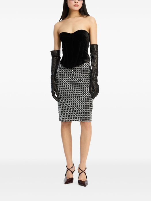 velvet bustier top 115256100 100 ROTATE 