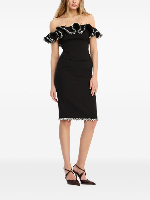 crepe ruffle top 115257100 100 ROTATE 