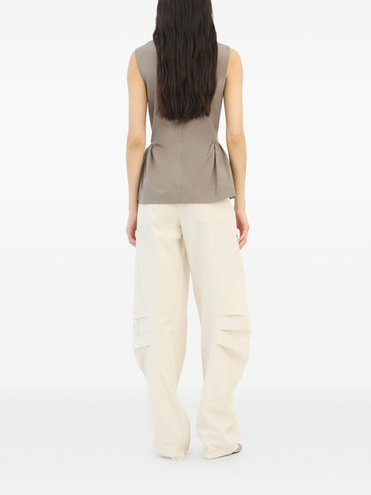 cream tapered trousers 1155062059 2059 ROTATE 