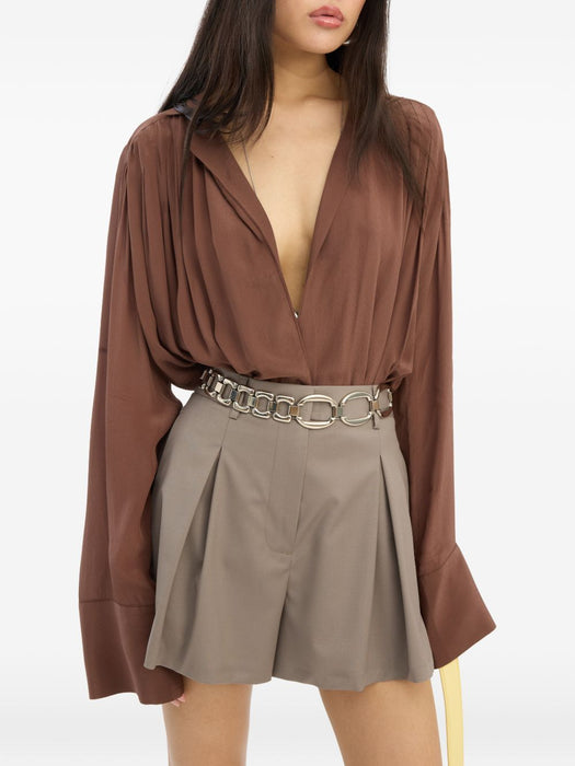 pleated long-sleeve blouse 1156672037 2037 ROTATE 