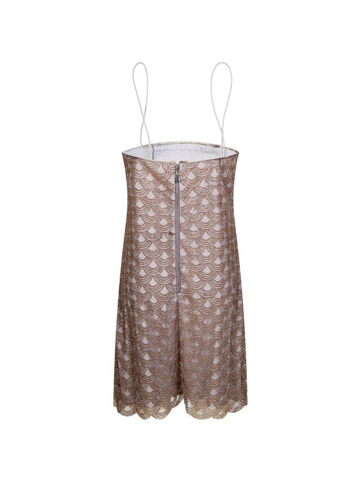 scallop embellished mini dress<BR/><BR/> 1160651256 1256 ROTATE 
