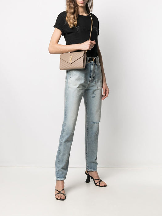 Cassandre leather clutch bag 377828 BOW012721 SAINT LAURENT 