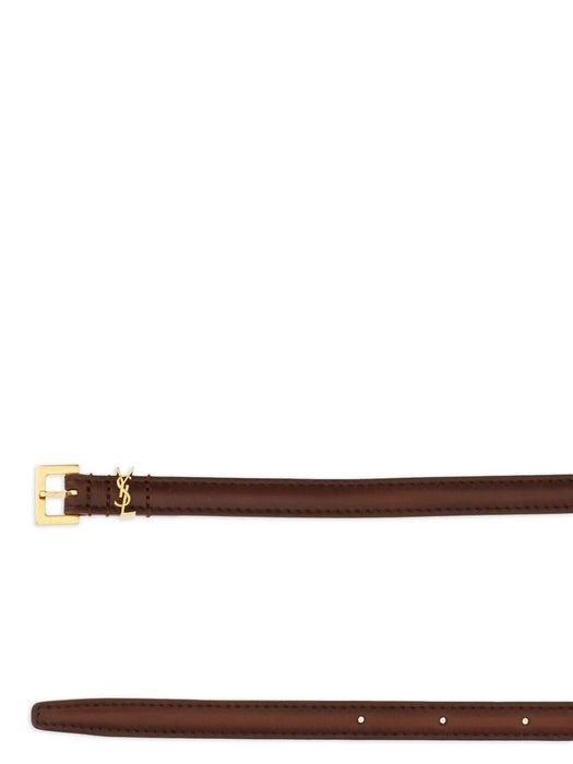 Cassandre aged-effect leather buckle belt 788426 AAFOC2955 SAINT LAURENT 