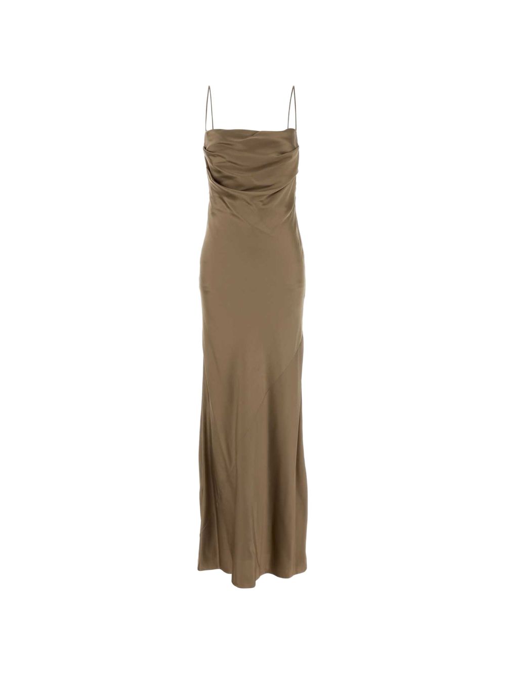 Backless cowl dress in silk satin 838025 Y7G279483 SAINT LAURENT 