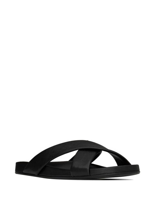 criss-cross leather flat sandals 860982 AAF4C1000 SAINT LAURENT 