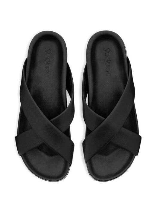 criss-cross leather flat sandals 860982 AAF4C1000 SAINT LAURENT 