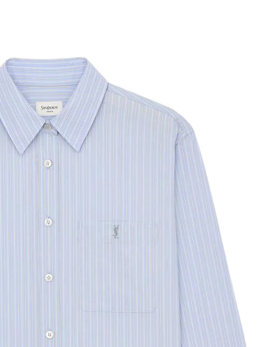 stripe-pattern blouse 861080 Y7J664427 SAINT LAURENT 
