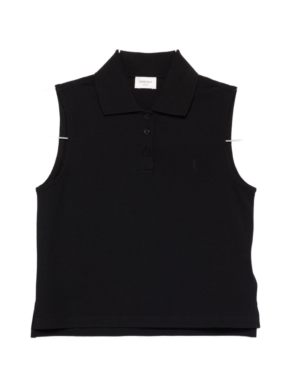 logo-motif polo top<BR/><BR/> 862601 Y37ZE1000 SAINT LAURENT 